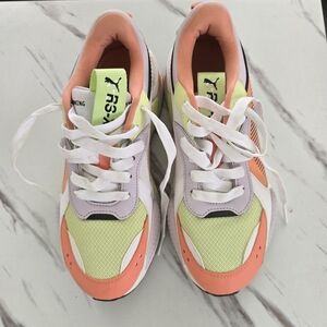 Puma Women's Sneakers - Coral, Lime, and Lavender